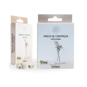 Perles de céramique EM grises - Boîte de 50 perles multi-usages Chamarrel