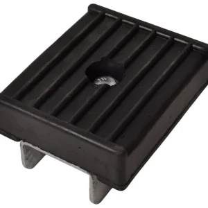 Coussinets en caoutchouc sur support - 120x100x35 mm - noir