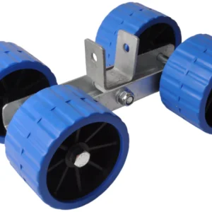 Jeu de roulettes sur bloc basculant 30 mm - 4 Diabolos - bleu